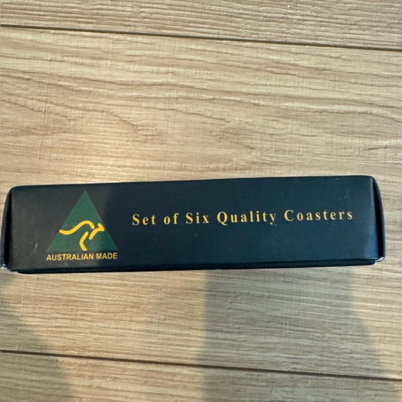 Australian Made Authentic Aboriginal Art Set of 6 Coasters in Original Box - Picture 8 of 10